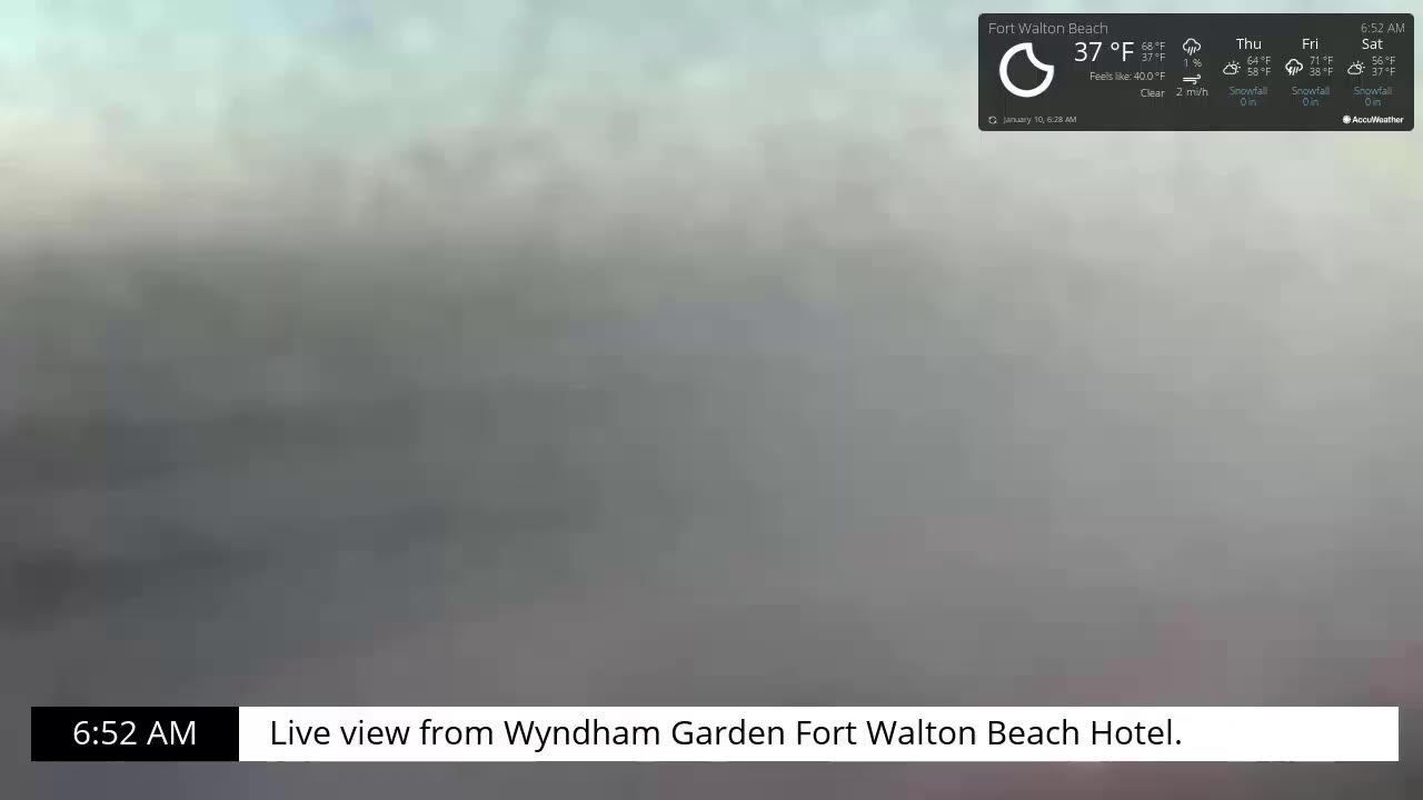 Okaloosa Island – Live view from Wyndhan Garden