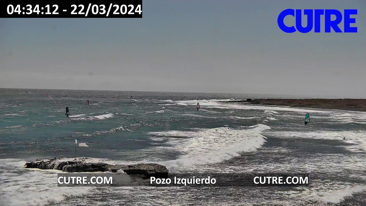 LIVE: Pozo Izquierdo Beach Webcam (High Tide) | Top Windsurf…