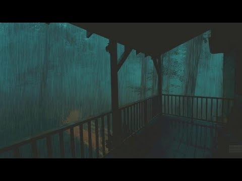 EXTREME Rain & Thunder in Hidden House inside the Forest…