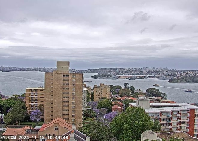 WebcamSydney 2 live panning view of harbour