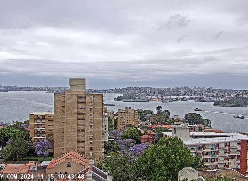 WebcamSydney 2 live panning view of harbour